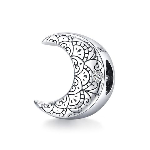 Casual Shiny Star Moon Sterling Silver Inlay Zircon Jewelry Accessories