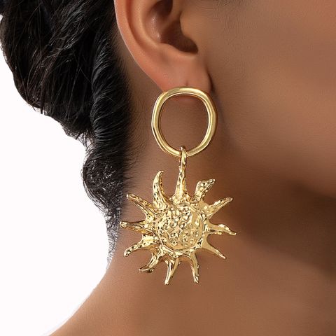 Wholesale Jewelry Lady Streetwear Geometric Alloy Plating Drop Earrings