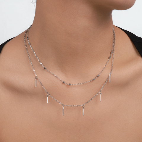 Moderner Stil Einfacher Stil Quaste Legierung Frau Doppellagige Halsketten