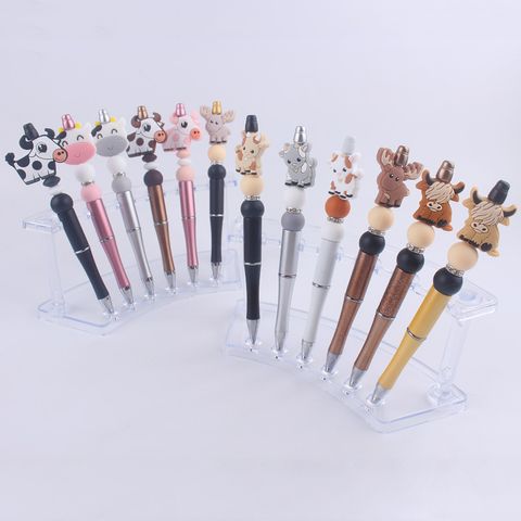 1 Piece Animal Class Learning Daily Plastic Silica Gel Cartoon Style Cute Gel Pen
