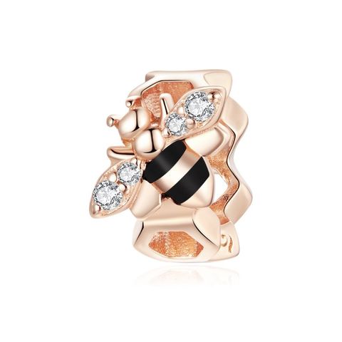 Casual Shiny Bee Sterling Silver Inlay Zircon Jewelry Accessories