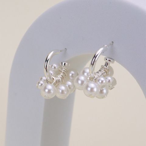 1 Pair Lady Geometric Iron Drop Earrings