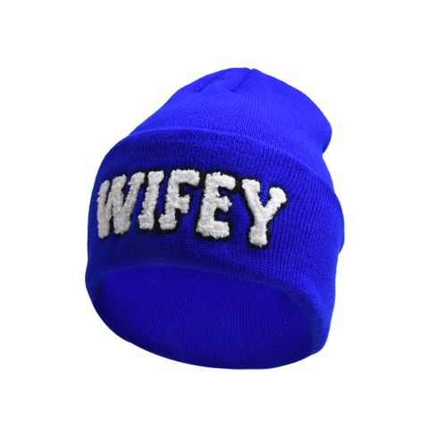 Women's Embroidery Sports Letter Embroidery Eaveless Wool Cap