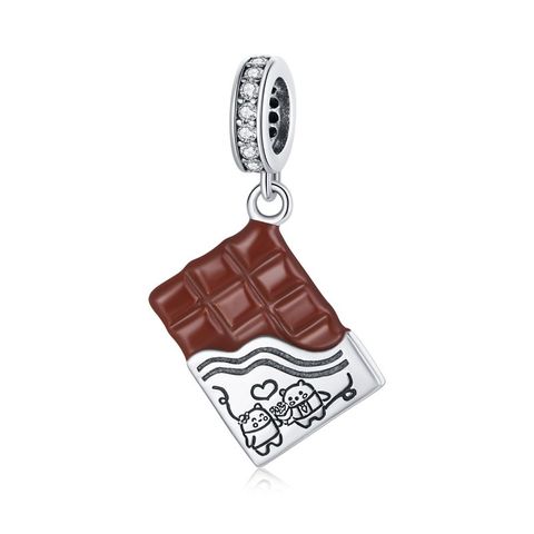 Casual Shiny Food Cake Sterling Silver Inlay Zircon Jewelry Accessories
