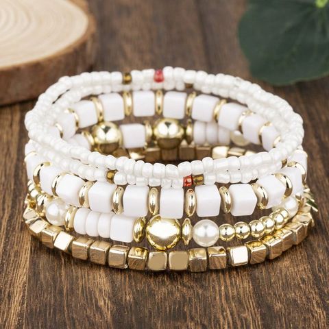 Bohemian Round Alloy Seed Bead Beaded Women's Bracelets