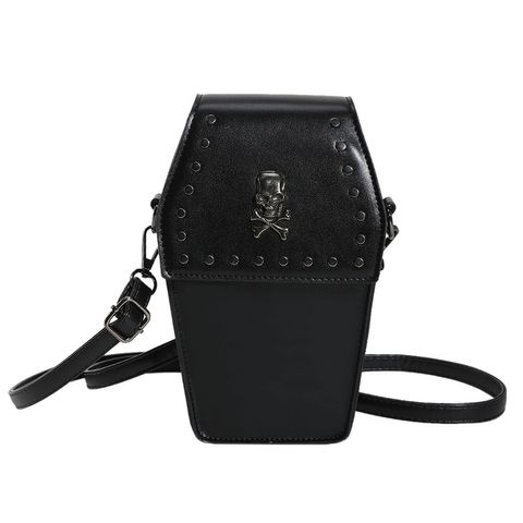 Women's Pu Leather Cross Solid Color Vintage Style Square Zipper Shoulder Bag Crossbody Bag Square Bag