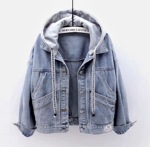 Women's Simple Style Solid Color Pocket Single Breasted Coat Denim Jacket