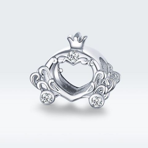 Casual Cute Pumpkin Crown Sterling Silver Inlay Zircon Jewelry Accessories