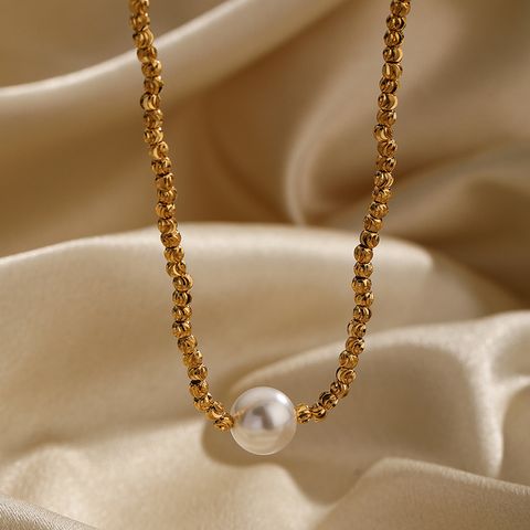 Streetwear Ball Copper 18k Gold Plated Necklace In Bulk