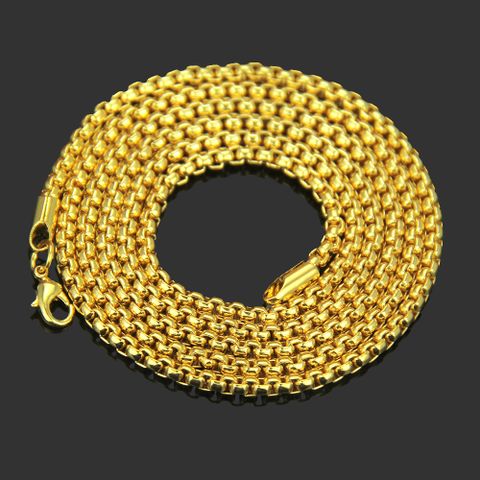 Simple Style Solid Color Alloy Men's Necklace