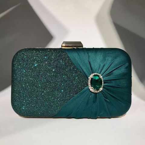 Women's All Seasons Polyester Solid Color Elegant Square Lock Clasp Evening Bag