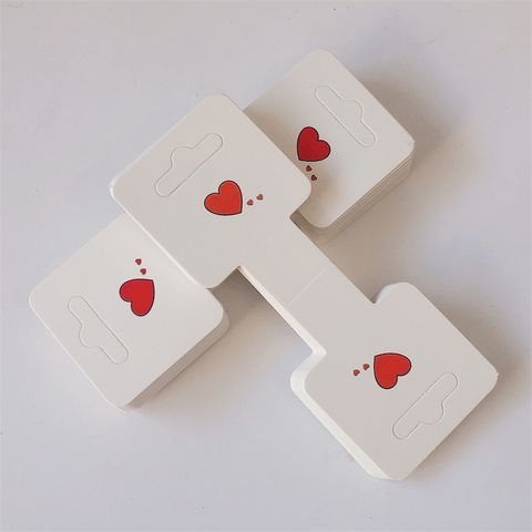 Simple Style Heart Shape Paper Jewelry Rack