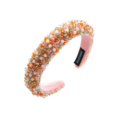 Elegant Lady Irregular Cloth Inlay Crystal Hair Band