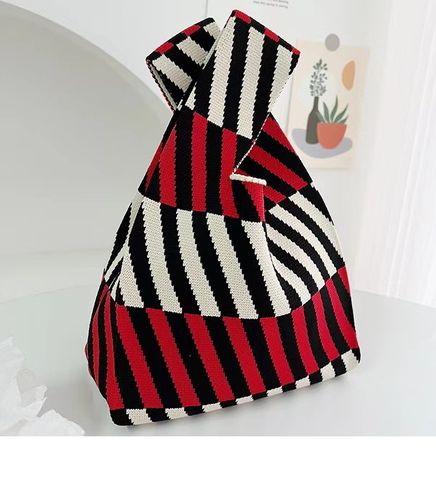 Women's Small All Seasons Polyester Color Block Elegant Classic Style Bucket Open Shoulder Bag Handbag Crochet Bag