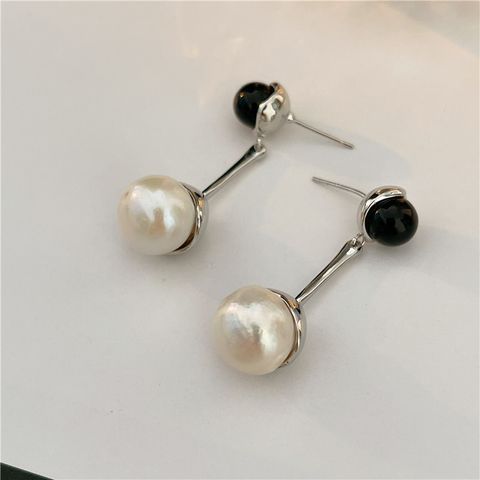 Wholesale Jewelry Simple Style Water Droplets Artificial Pearl Pearl Inlay Earrings