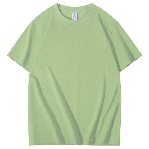 Unisex T-shirt Short Sleeve T-shirts Patchwork Basic Solid Color