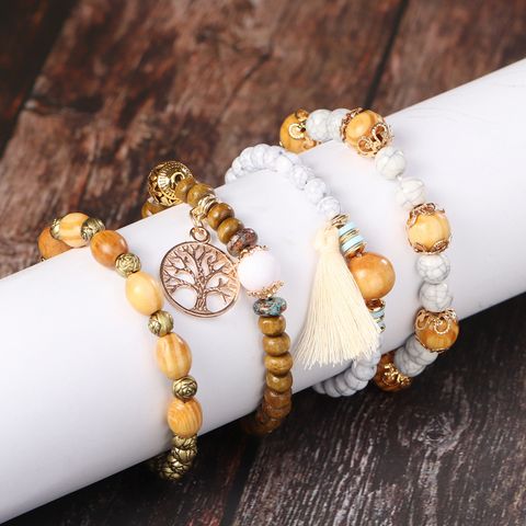 Ethnic Style Bohemian Geometric Wood Unisex Bracelets