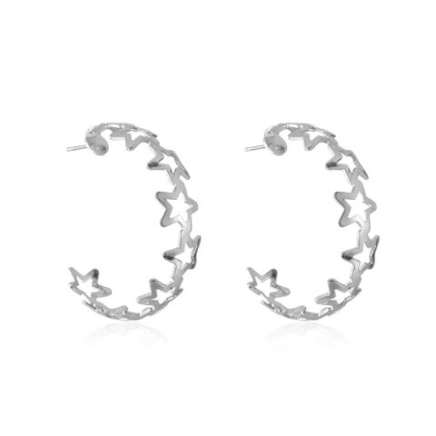 1 Pair Modern Style Heart Shape Plating Metal Earrings