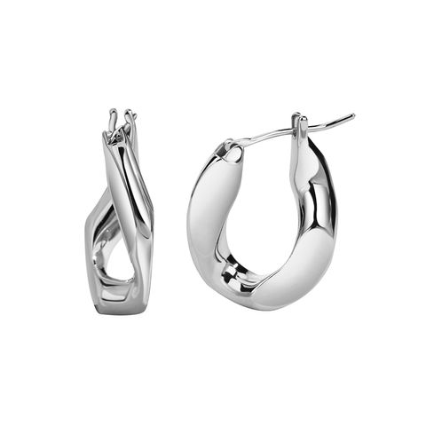 1 Pair Modern Style Commute Cool Style Irregular Plating Copper Silver Plated Hoop Earrings