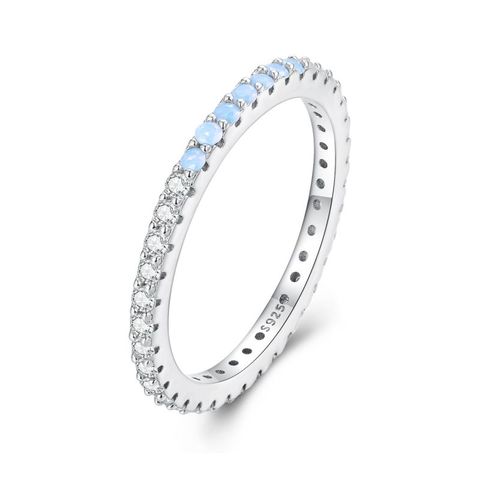 Casual Round Square Sterling Silver Zircon Rings In Bulk