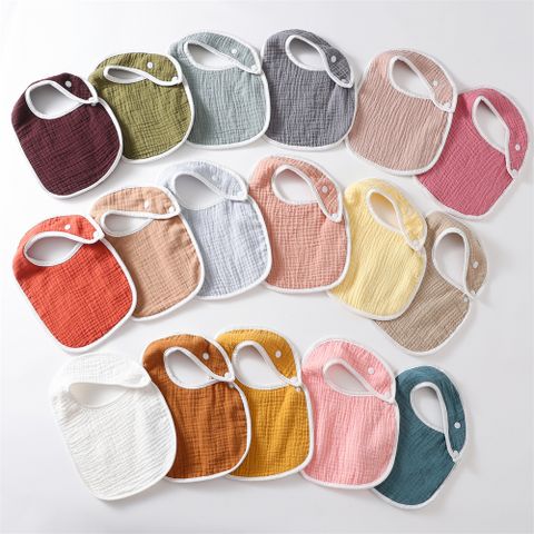 Simple Style Solid Color Cotton Bib Baby Accessories