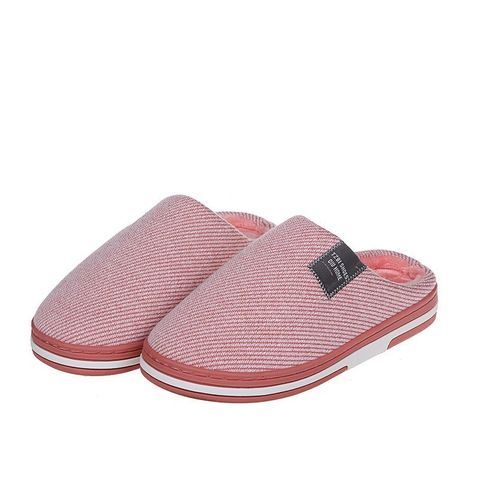 Women's Vintage Style Solid Color Round Toe Home Slippers