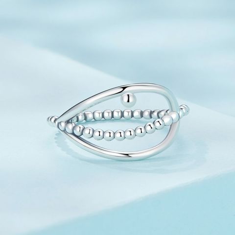 Simple Style Commute Solid Color Sterling Silver Zircon Rings In Bulk