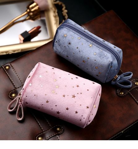 Casual Solid Color Polyester Storage Bag Makeup Bags