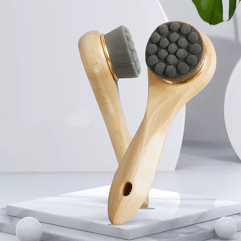 Beech Wooden Handle Facial Cleansing Brush