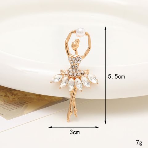Sweet Cartoon Character Alloy Plating Inlay Artificial Crystal Jewelry Accessories