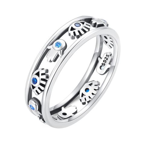 Elegant Simple Style Tassel Sterling Silver Inlay Zircon Rings