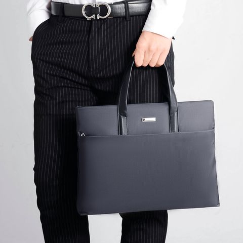 Men's Basic Solid Color Oxford Cloth Briefcases