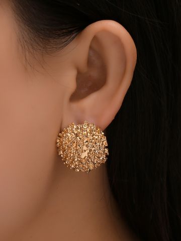 Wholesale Jewelry Elegant Streetwear Round Alloy Ear Studs