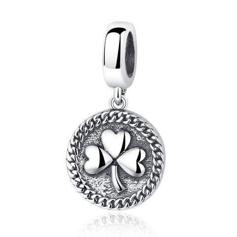 Casual Simple Style Shamrock Sterling Silver Jewelry Accessories