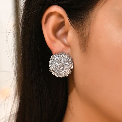 Wholesale Jewelry Elegant Round Alloy Ear Studs