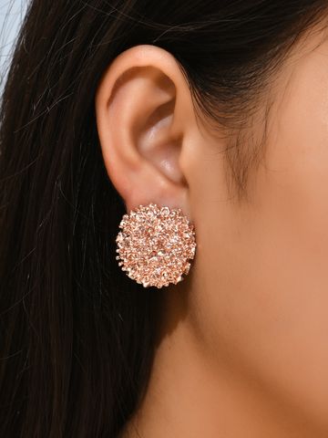 Wholesale Jewelry Streetwear Round Alloy Ear Studs