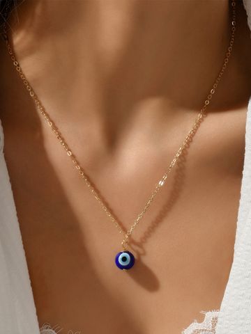 Streetwear Devil's Eye Alloy Plastic Women's Pendant Necklace