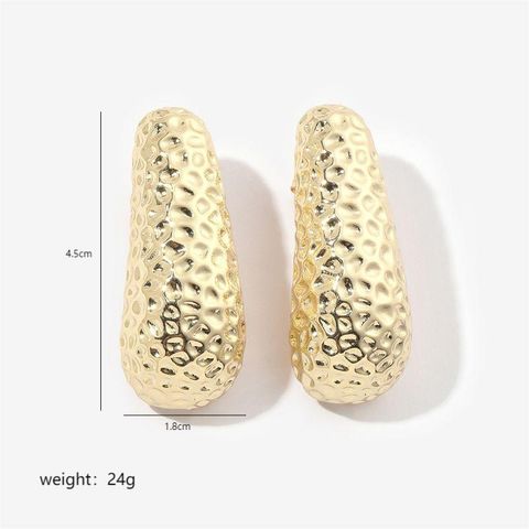 1 Pair Simple Style Peanut Plating Copper 18k Gold Plated Ear Studs