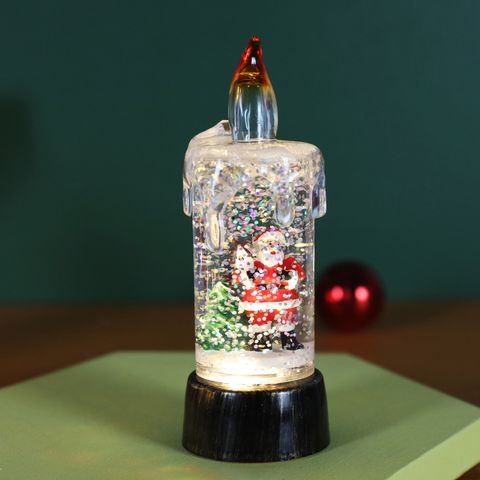 Christmas Cartoon Style Christmas Tree Santa Claus Snowman Plastic Indoor Daily Candle