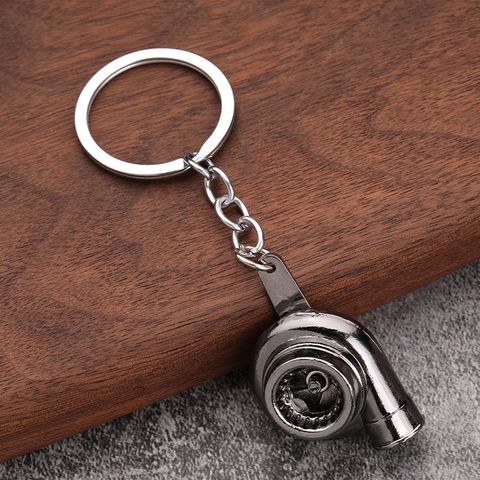 Solid Color Turbine Alloy Unisex Keychain