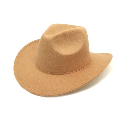 Women's Simple Style Solid Color Flat Eaves Fedora Hat