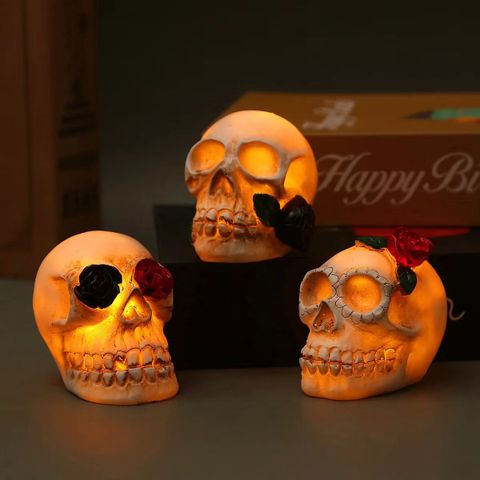 Halloween Skull Resin Party Carnival Ornaments Lightings