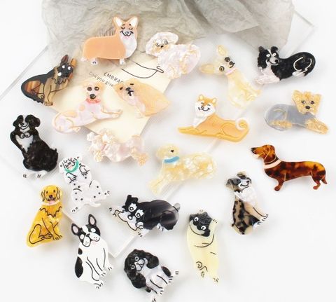 Cute Dog Acetic Acid Sheets Hair Clip