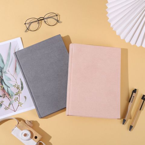 1 Piece Solid Color Learning Cloth Wood-free Paper Classical Notebook