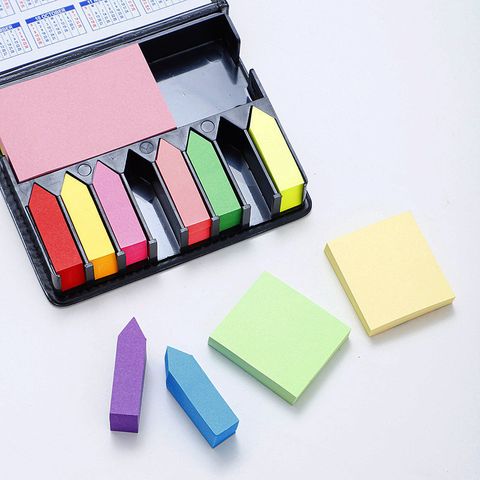 1 Piece Solid Color Learning Pvc Paper Casual Sticky Note