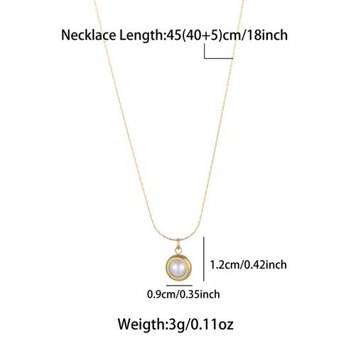 Simple Style Round Stainless Steel Plating 18k Gold Plated Charms