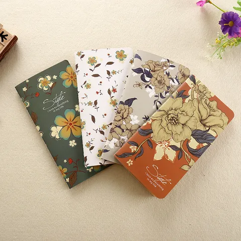 1 Piece Flower Class Learning Kraft Paper Preppy Style Notebook