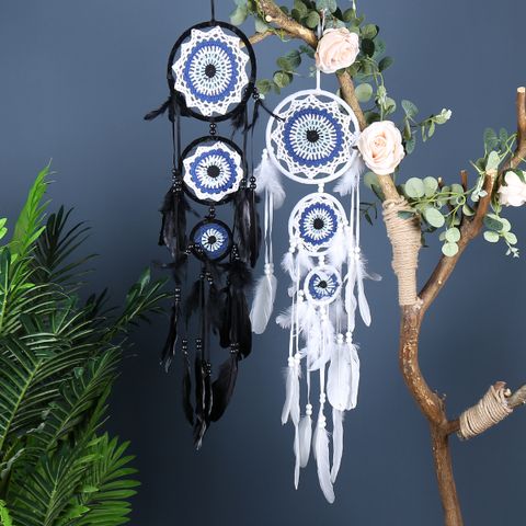 Ethnic Style Dreamcatcher Artificial Feather Iron Pendant Wall Art