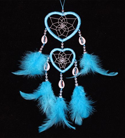 Romantic Heart Shape Feather Pendant Artificial Decorations