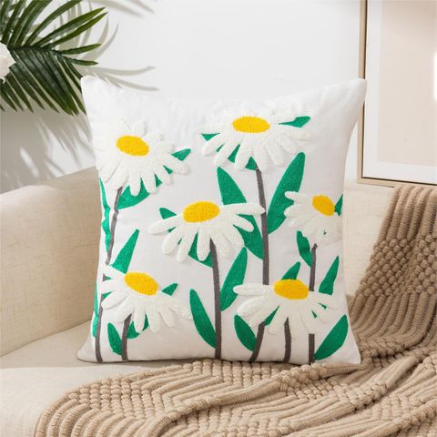 Elegant Flower Canvas Pillow Cases